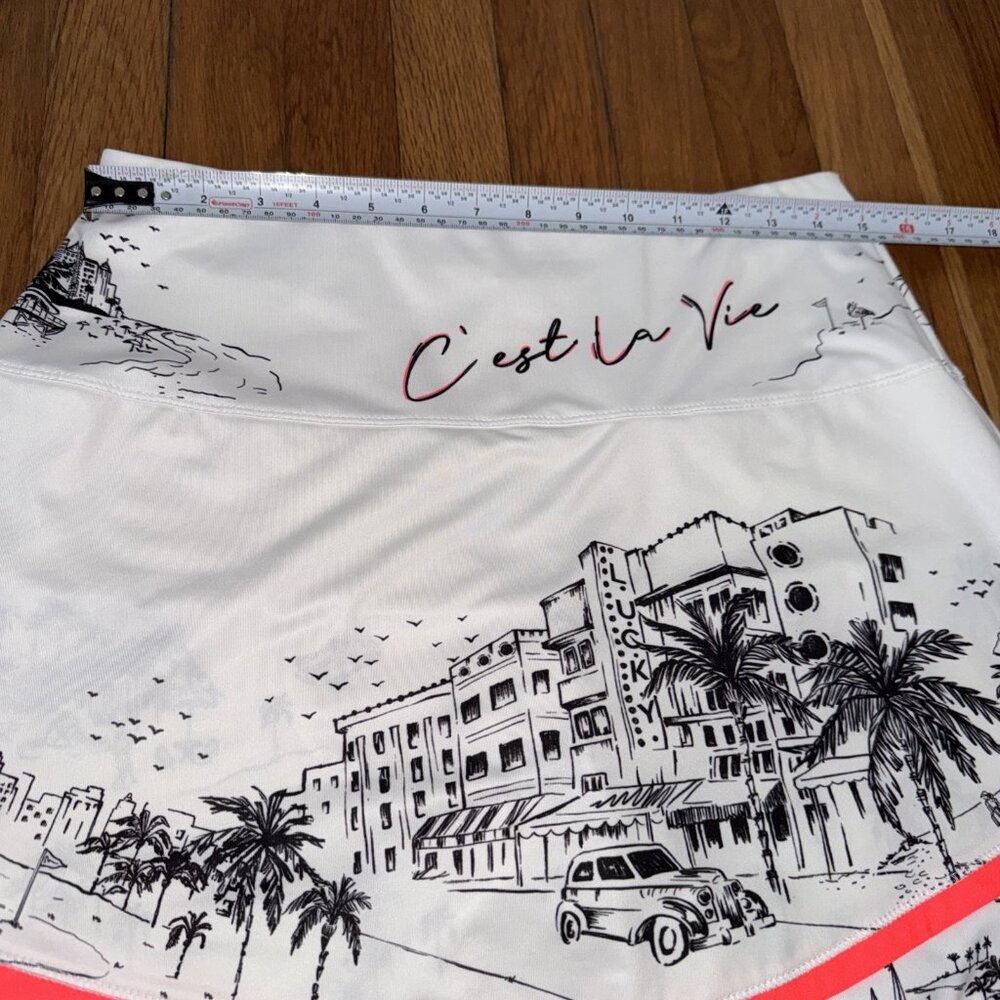 Lucky in Love Skort Skirt C'est La Vie Golf Tennis Pickleball Women's Size M - Picture 6 of 6